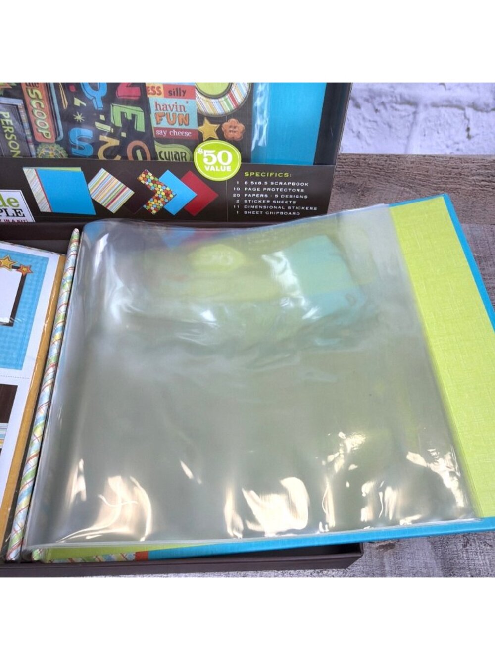 Vintage Set of 2 Made Simple Scrapbook Kit 271 Pieces 8.5x8.5 Album Stickers Lot - Picture 14 of 16